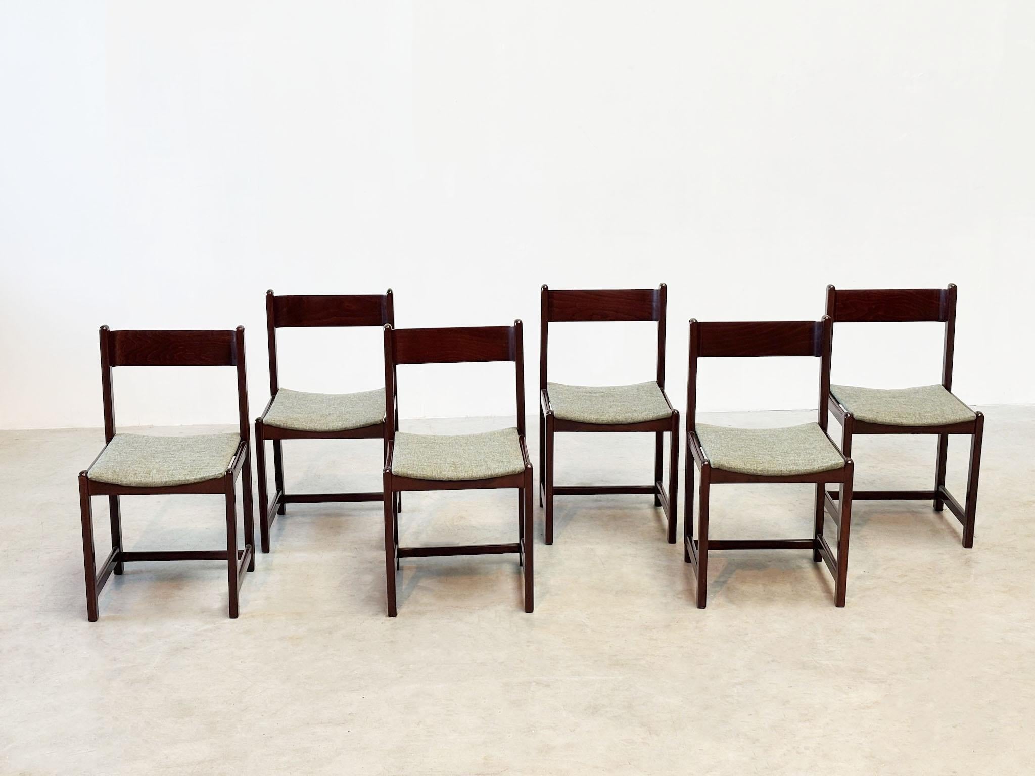 Set di sei sedie da pranzo italiane in vendita 2