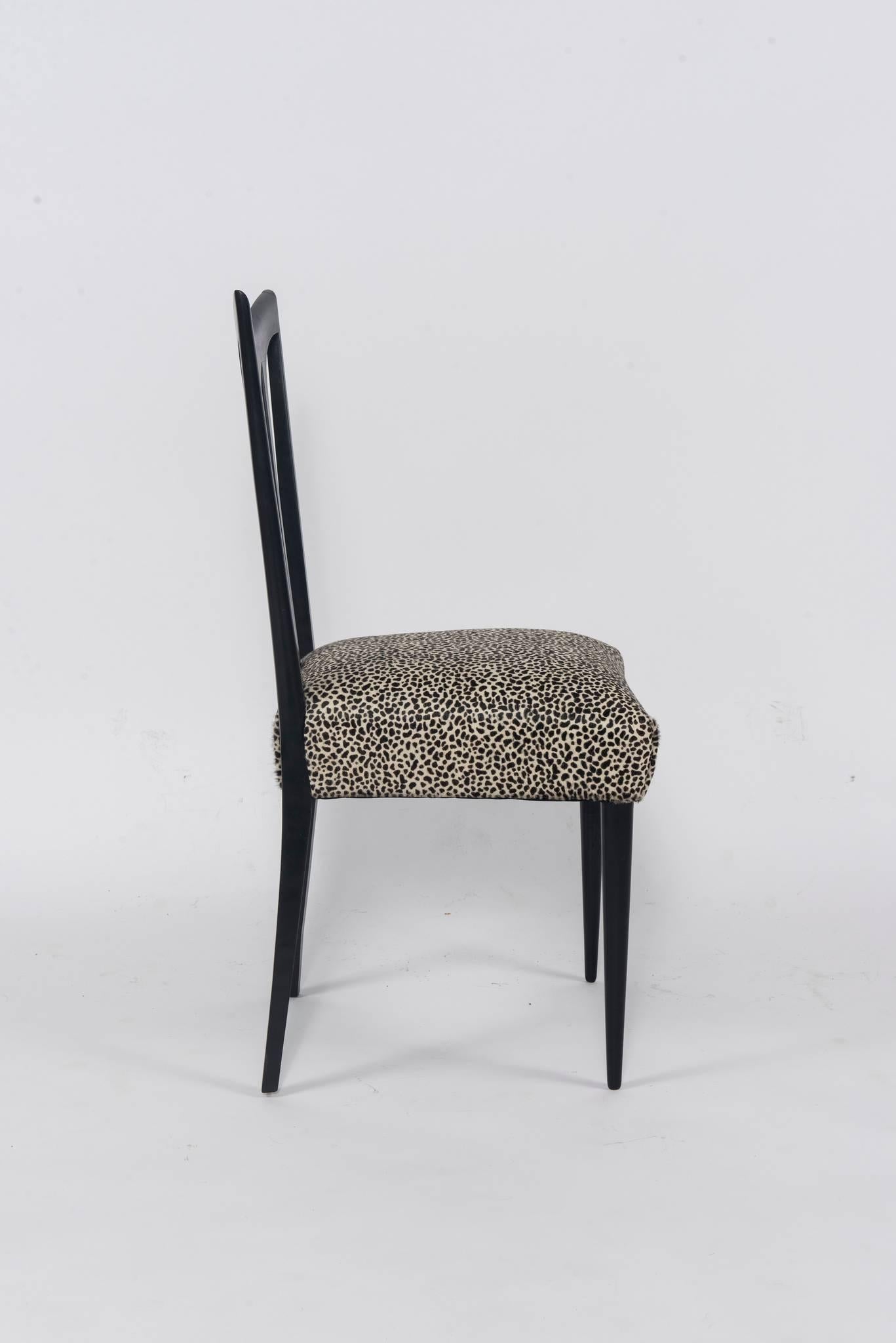animal print dining chairs