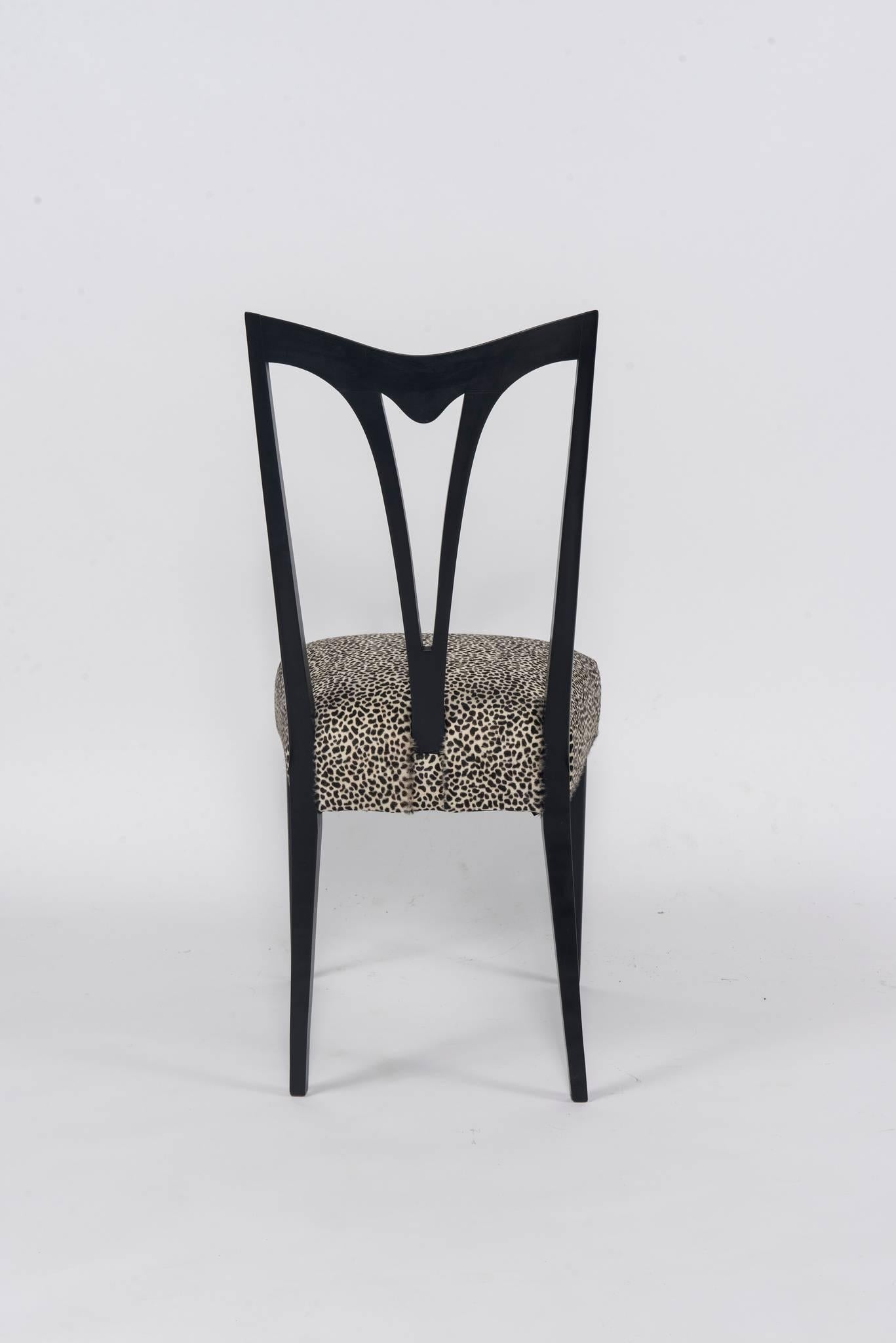 leopard dining chairs