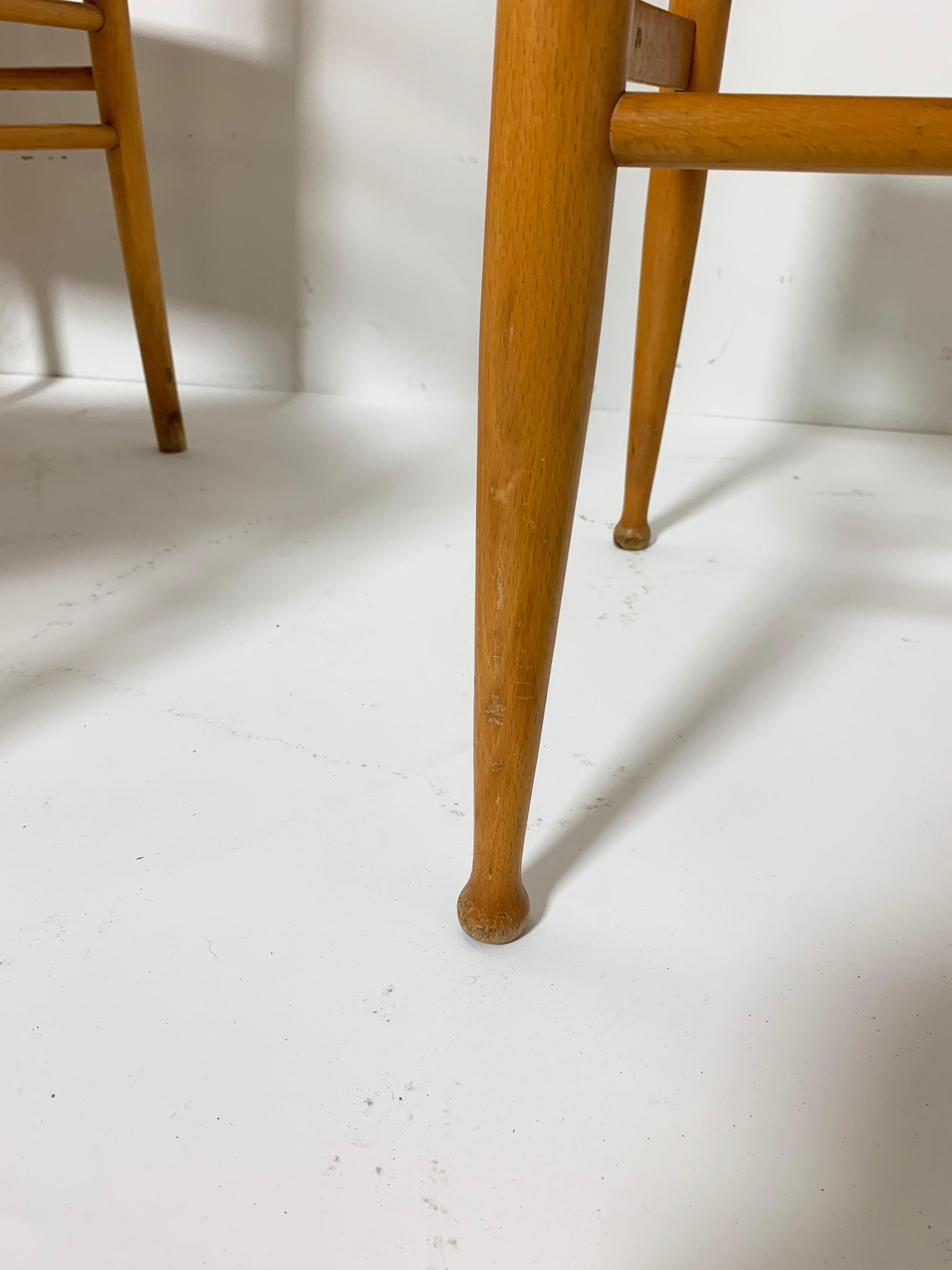 Set of Six Italian Ladder Back Dining Chairs after Gio Ponti 2