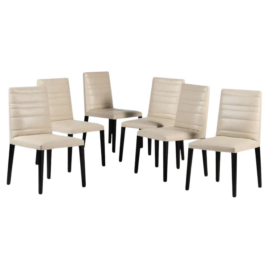 Set of Six Italian 'Louise' Chairs by Poltrona Frau For Sale