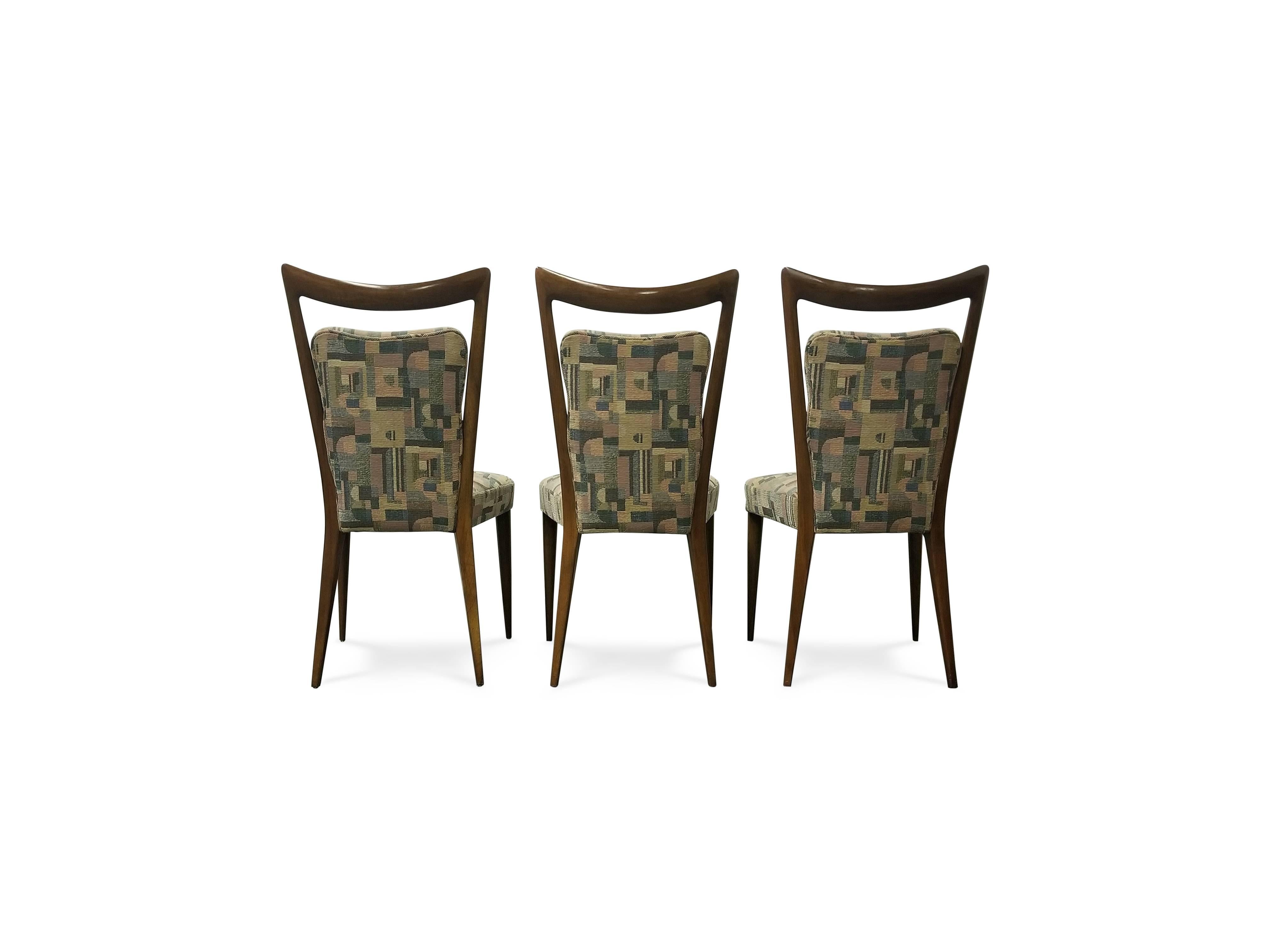 Set of Six Italian Melchiorre Bega Dining Chairs 1