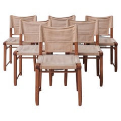 Set of Six Italian Mid-Century Dining Chairs