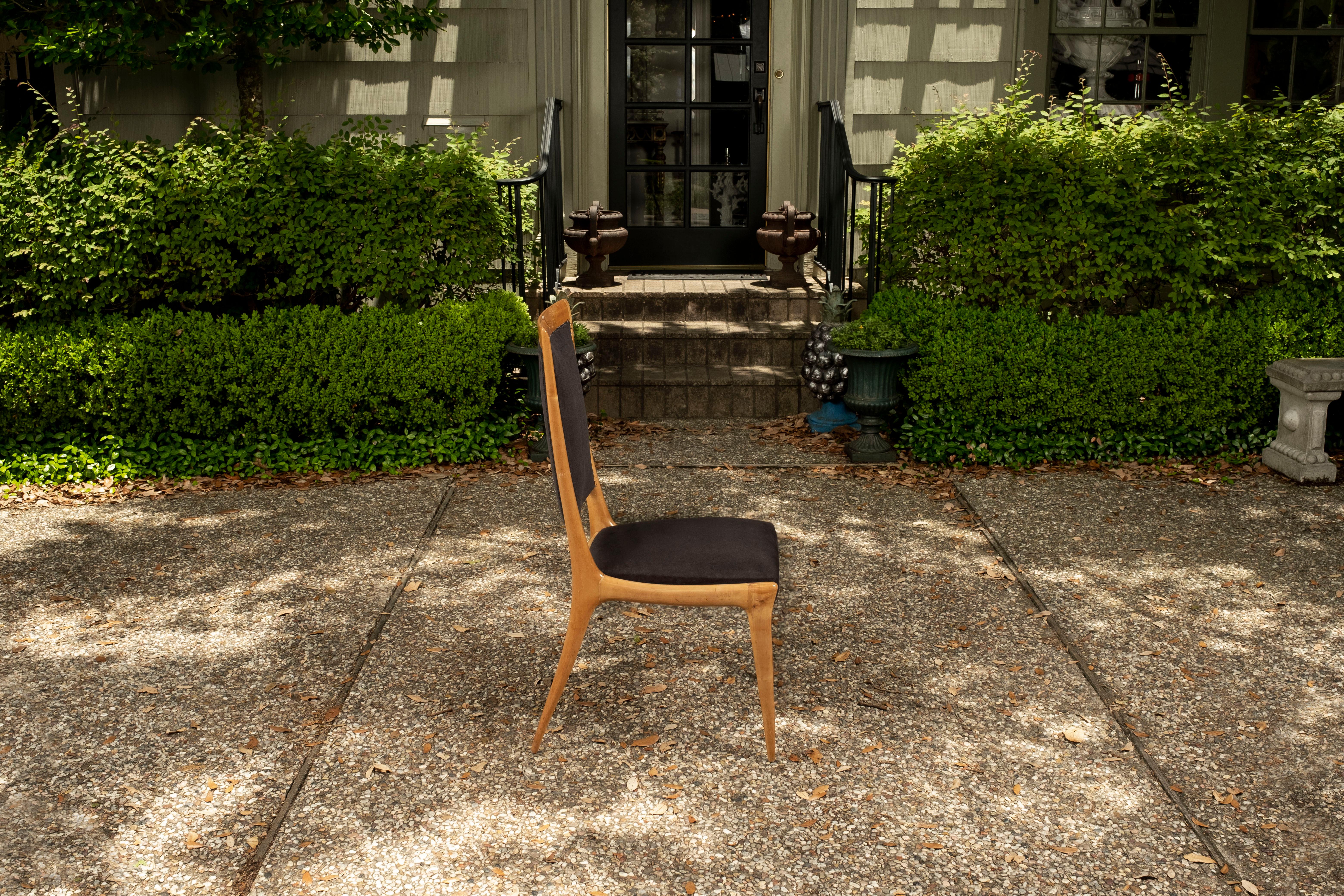 Italian Mid Century Dining Chairs After Gio Ponti In Good Condition In Houston, TX