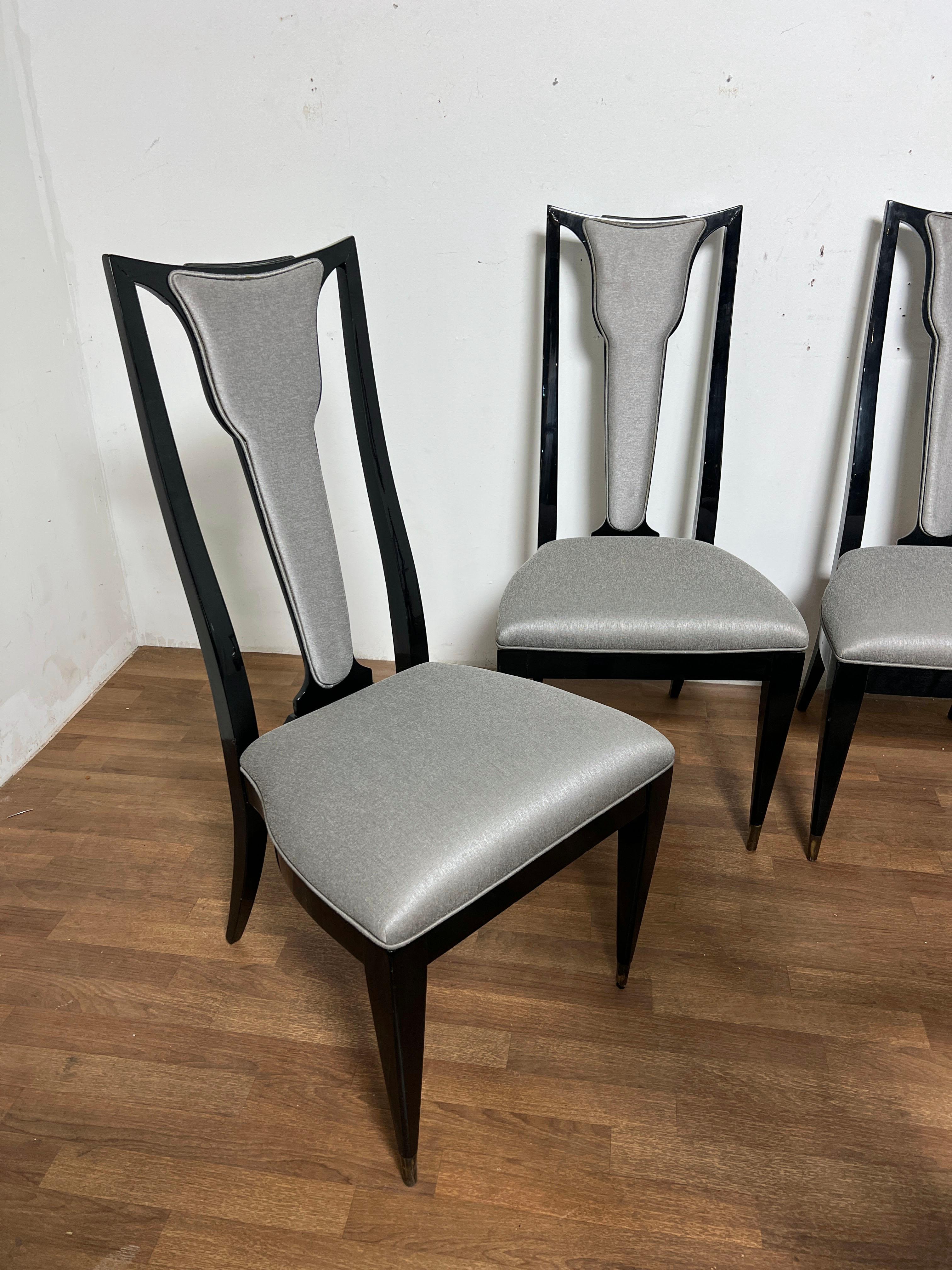 Contemporary Set of Six Italian Modern Style Dining Chairs from Ryan Korban Interior For Sale