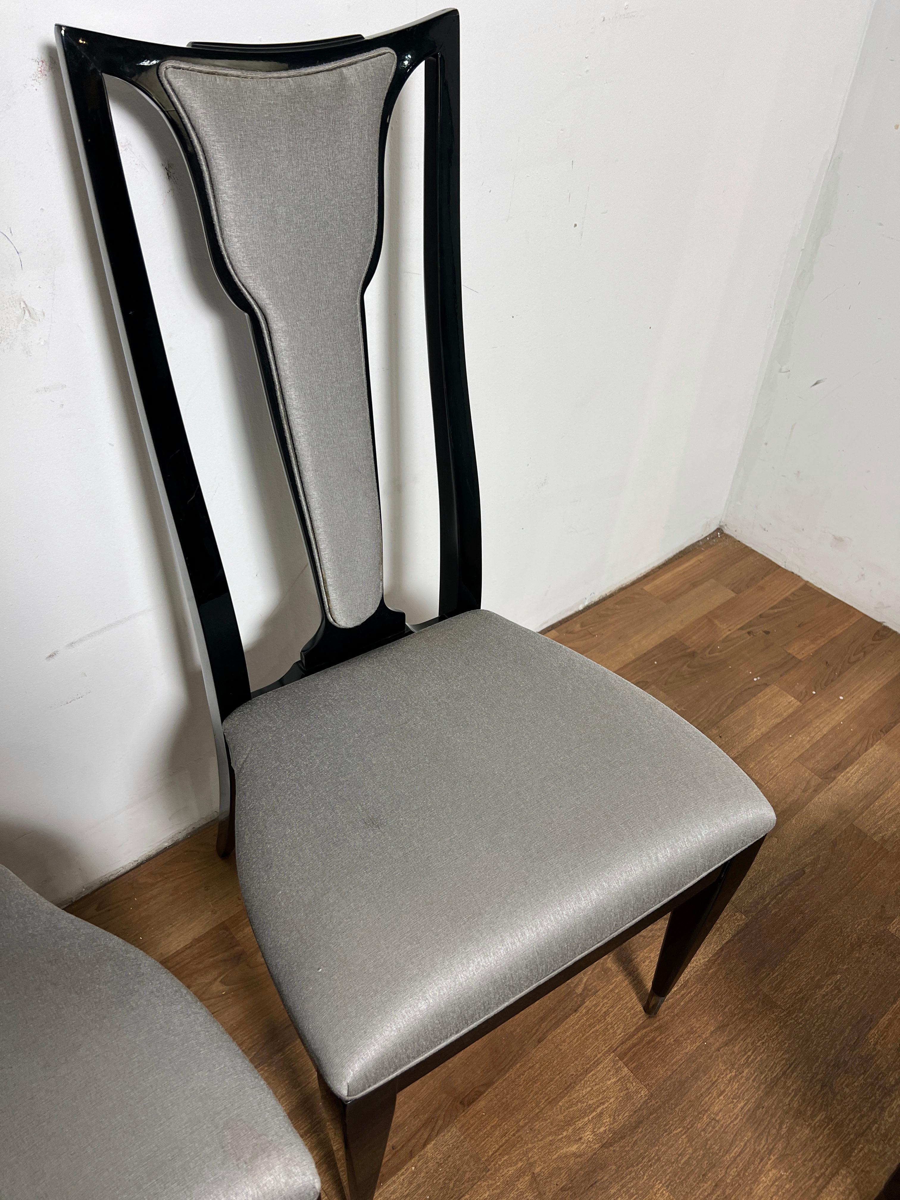 Upholstery Set of Six Italian Modern Style Dining Chairs from Ryan Korban Interior For Sale