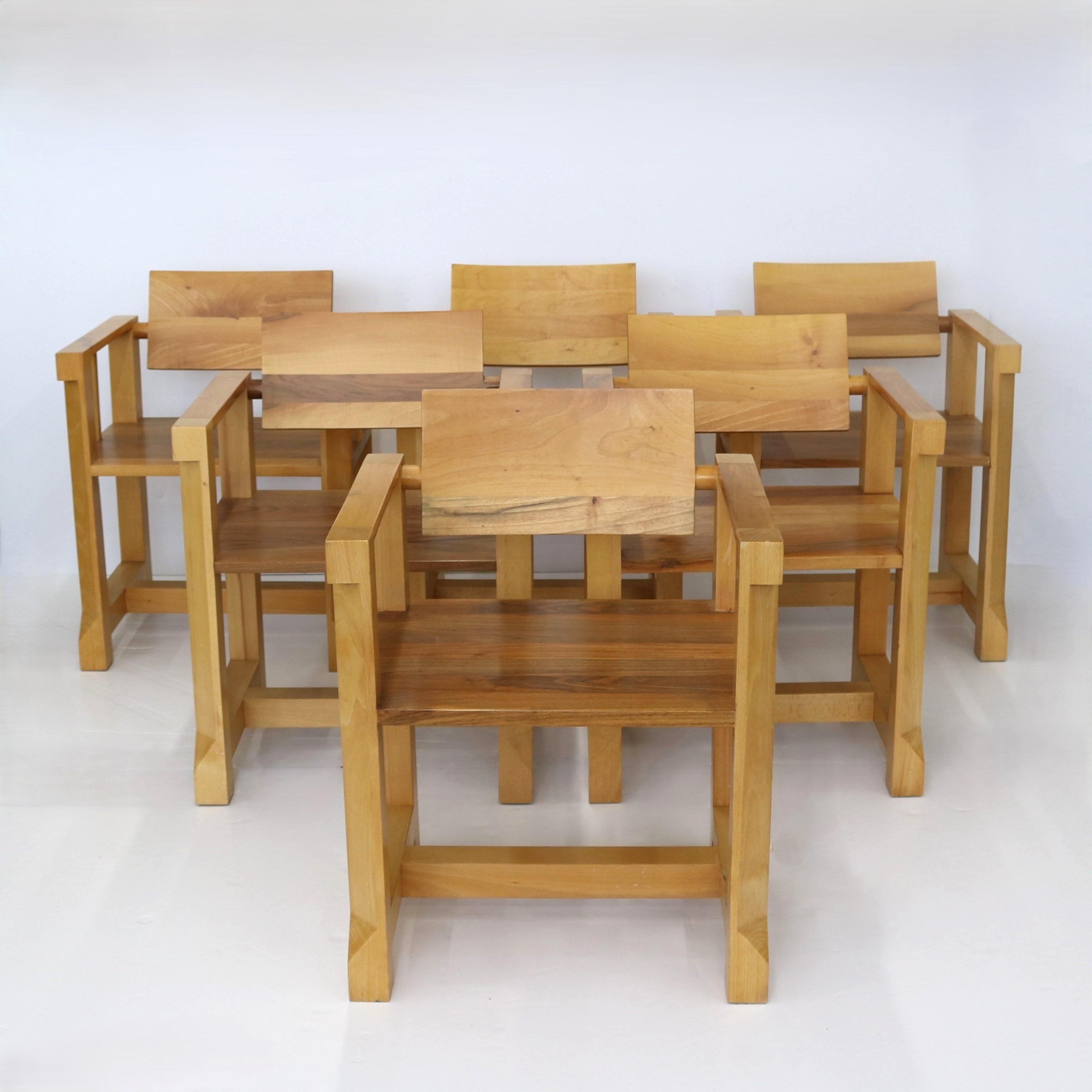 Ensemble de six fauteuils modernistes italiens Bon état - En vente à New York, NY