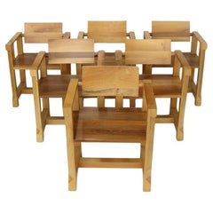 Set of Six Italian Modernist Armchairs