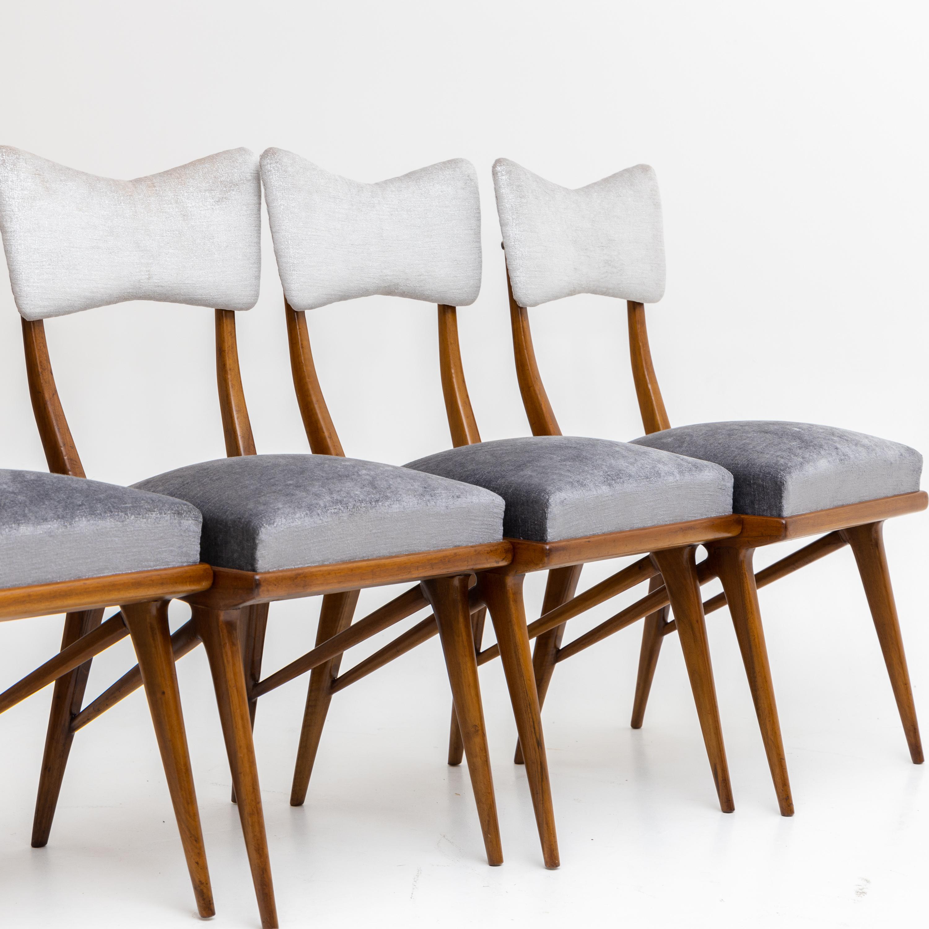 Mid-Century Modern Set Of Six Italian Modernist Dining Chairs