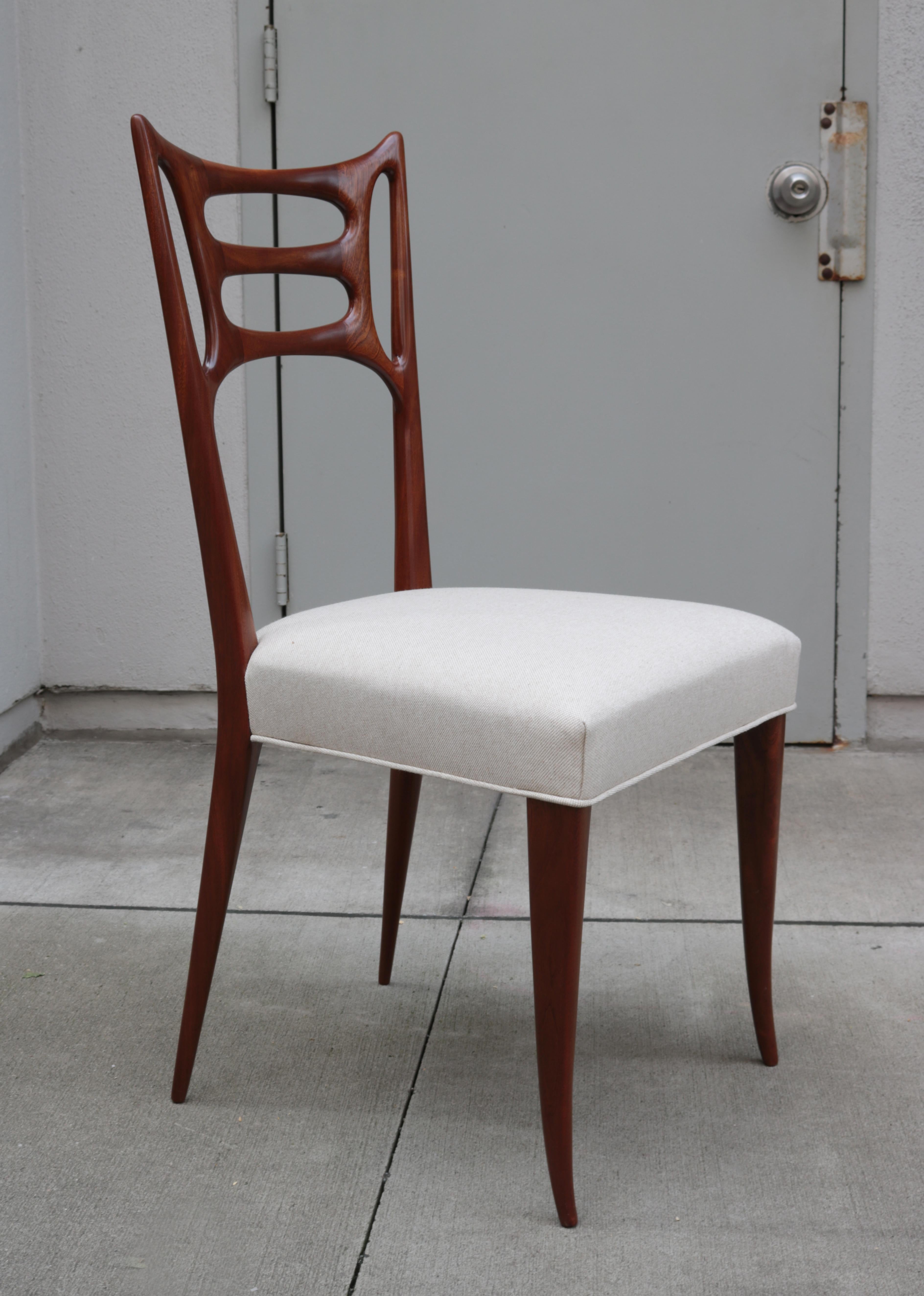 Set of Six Italian Modernist Dining Chairs In Good Condition In New York, NY