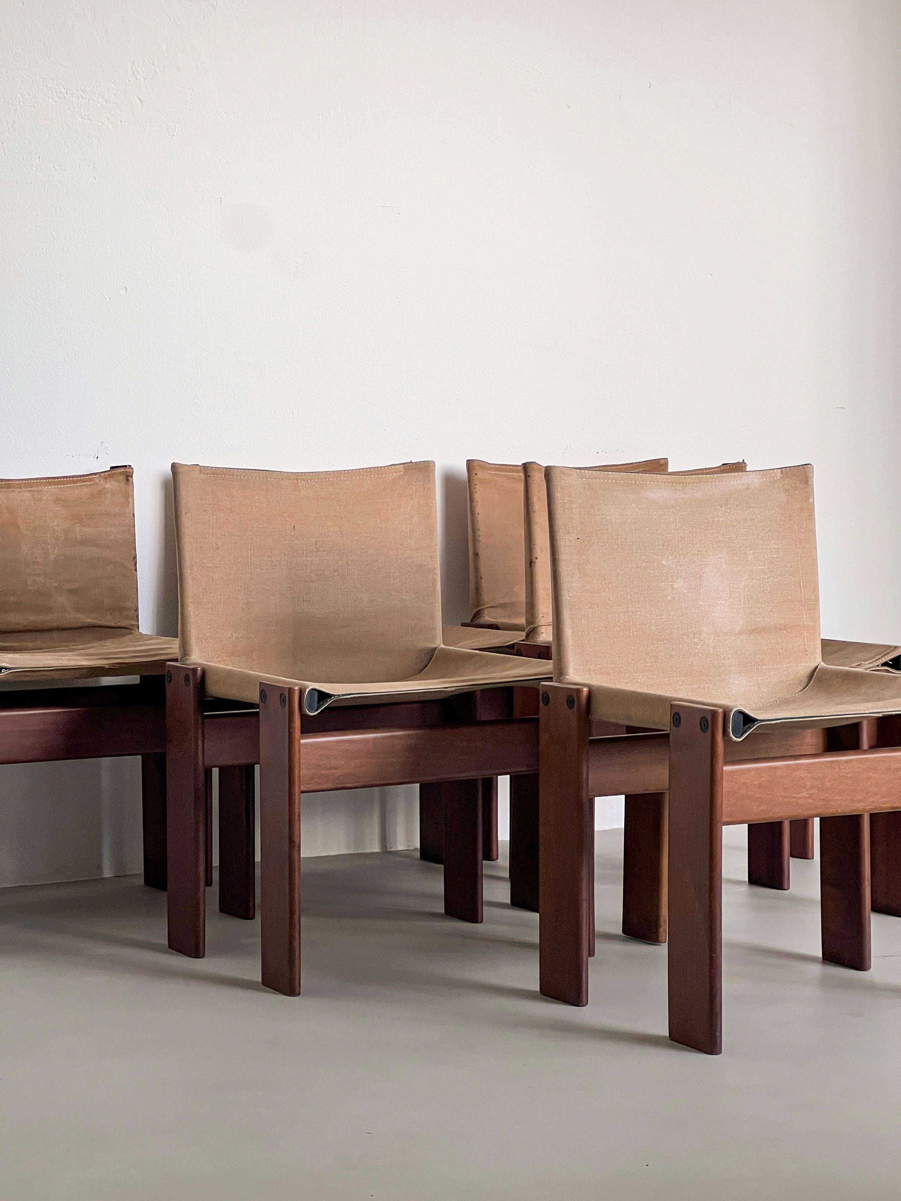 Late 20th Century Vintage, Collectible, Rare Italian Monk Dining Chairs by Afra & Tobia Scarpa