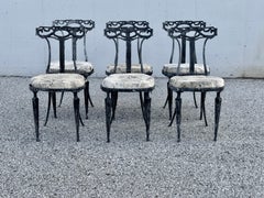 Set of Six Italian Neo-Classical Style Patio or Garden Dining Chairs by Palladio