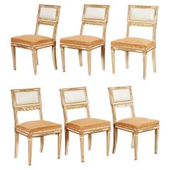 Set of Six Italian Neoclassical Dining Chairs