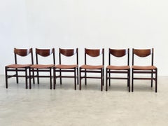 Satz von sechs italienischen Palisander-Esszimmerstühlen