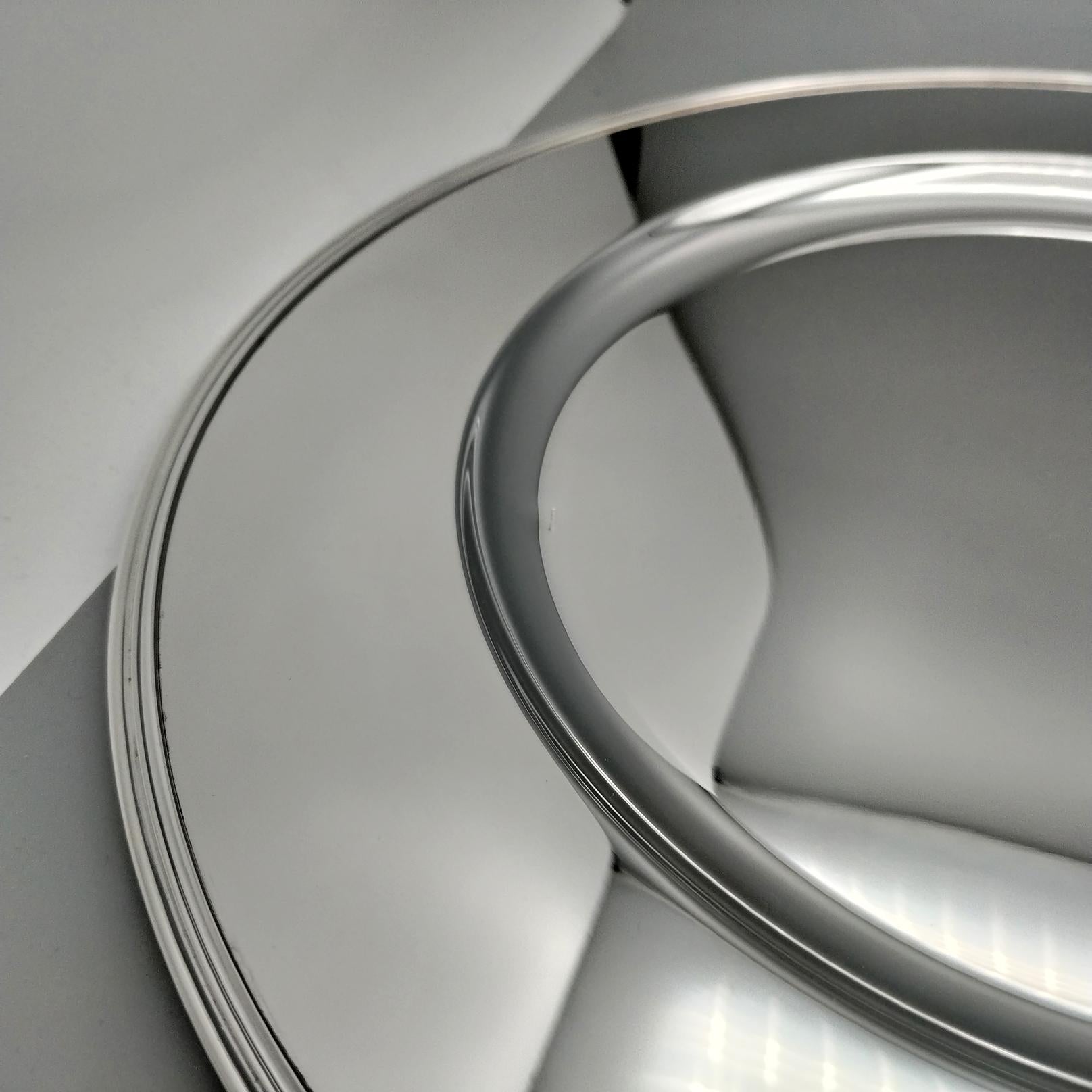Set of six Italian solid 800 Solid Silver Chargers For Sale 2