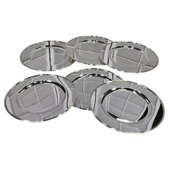 Set of six Italian solid 800 Solid Silver Chargers