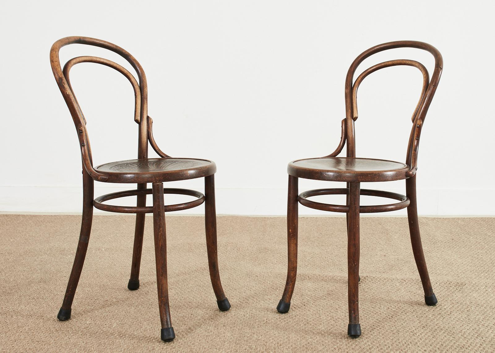 Set of Six J and J Kohn for Thonet Bentwood Bistro Dining Chairs 2