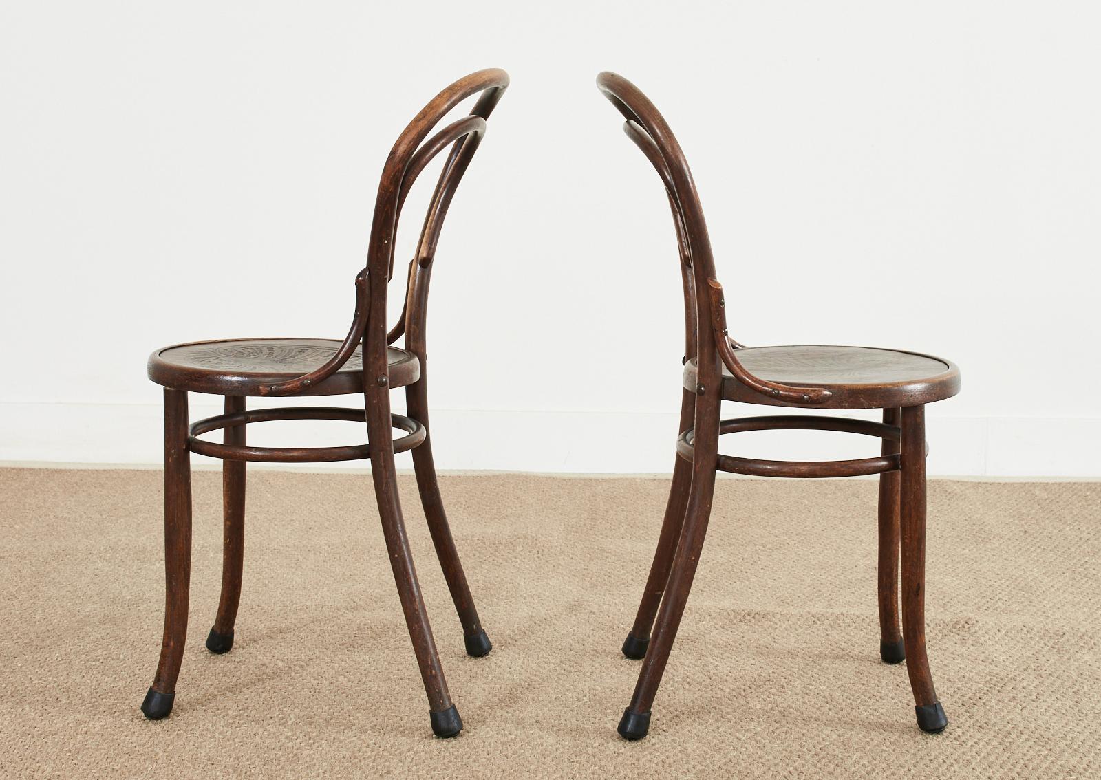 Set of Six J and J Kohn for Thonet Bentwood Bistro Dining Chairs 3