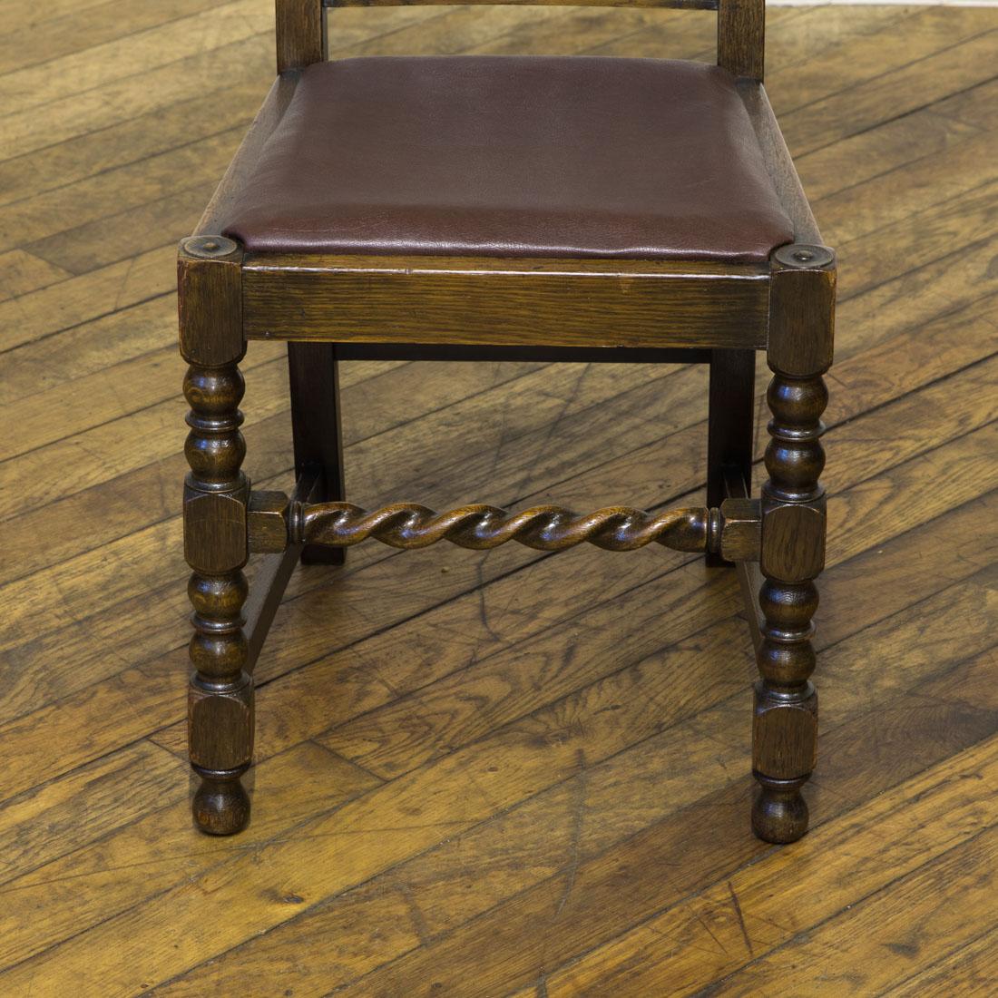 Set of Six Jacobean Influenced Oak Chairs In Good Condition For Sale In Manchester, GB