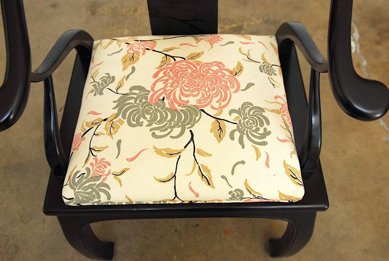 Set of Six James Mont Style Horseshoe Chairs by Bernhardt 4