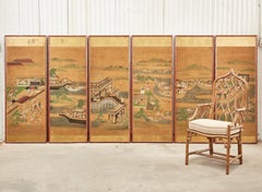 Set of Six Japanese Edo Panels Tale of Taishokkan