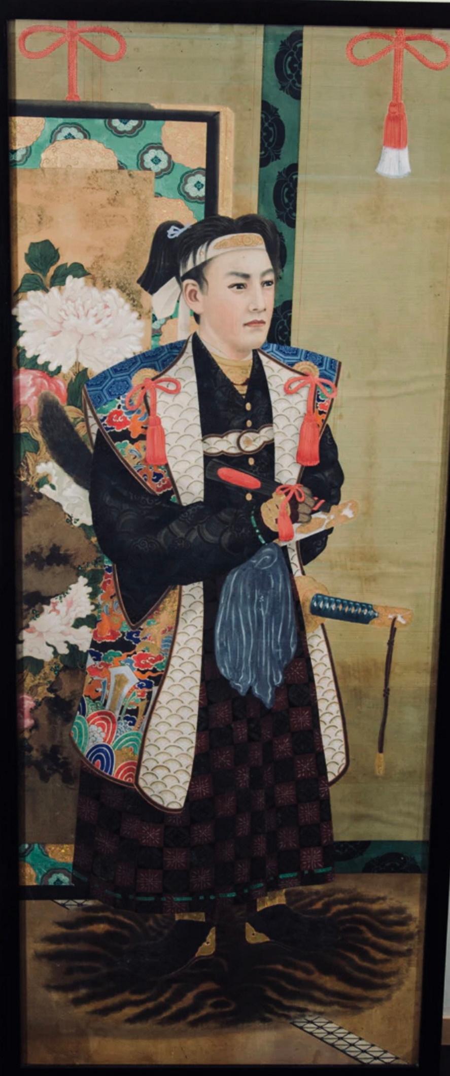 Set of Six Japanese Meiji Period Imperial Portrait Paintings on Silk , Ca. 1880s For Sale 5