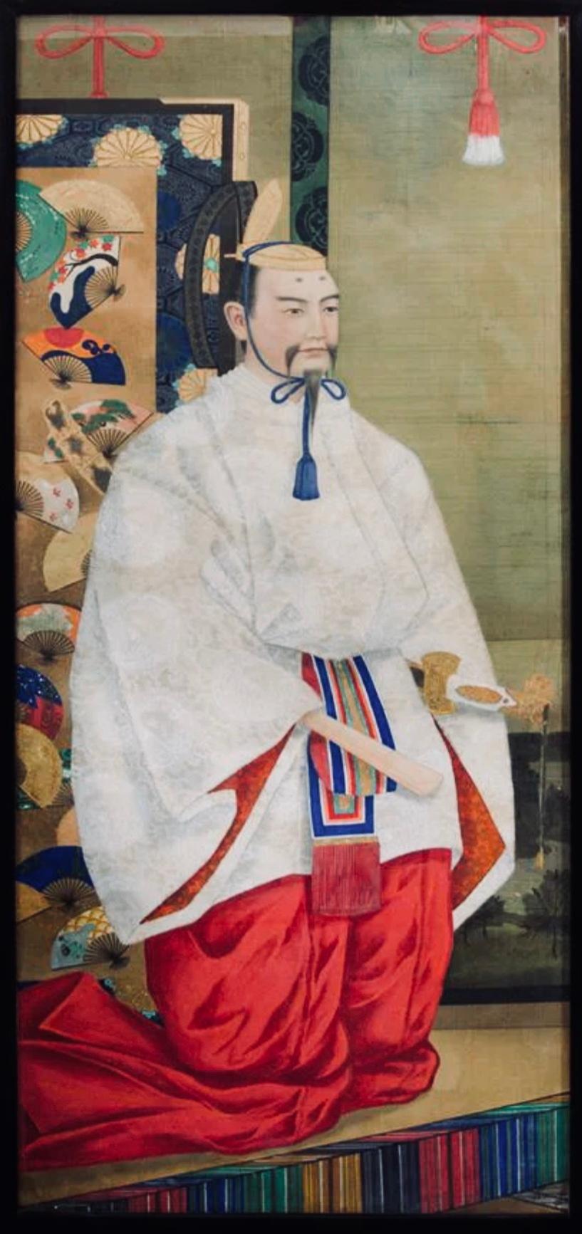 Set of Six Japanese Meiji Period Imperial Portrait Paintings on Silk , Ca. 1880s For Sale 1