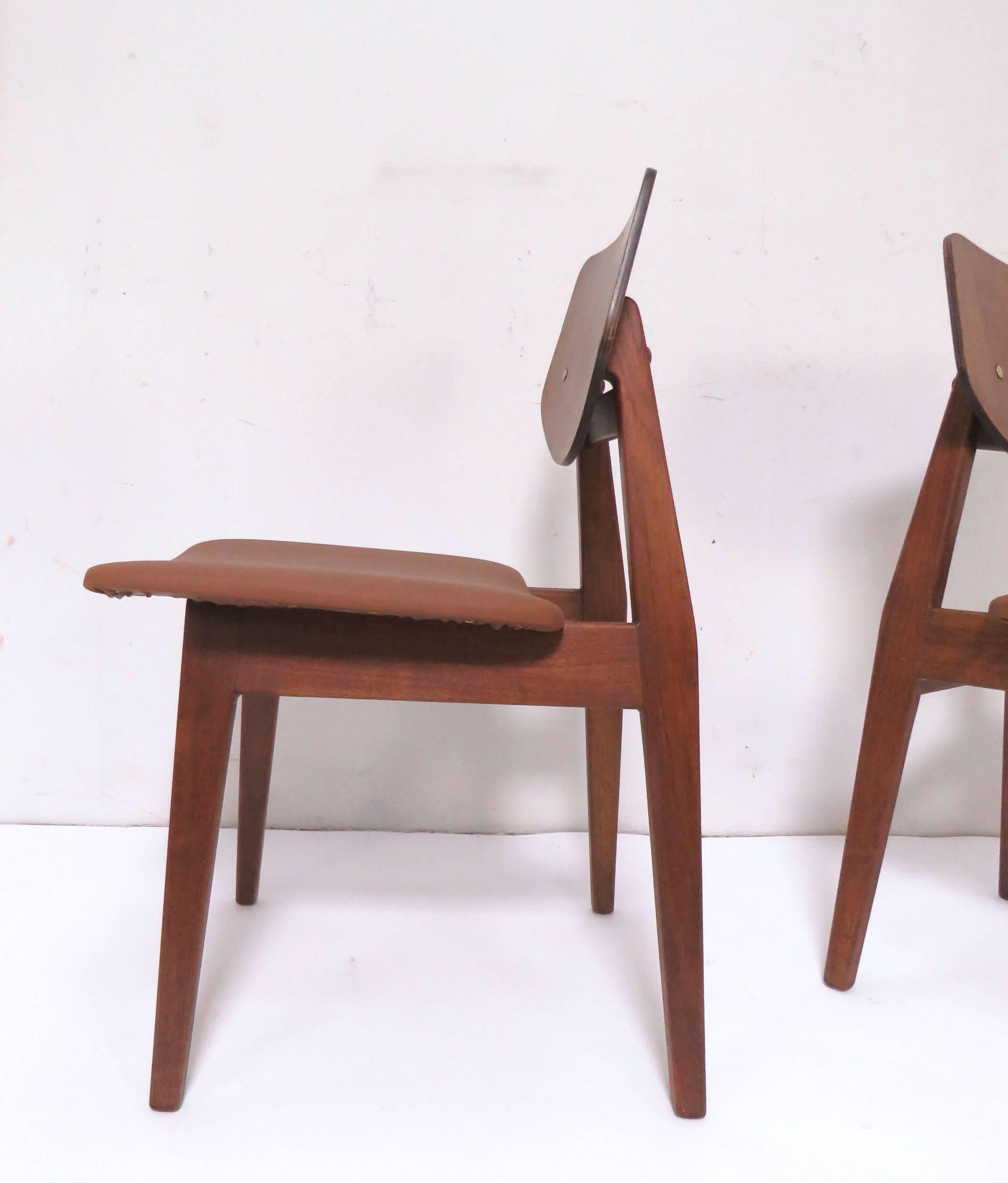 Mid-Century Modern Set of Six Jens Risom Dining Chairs