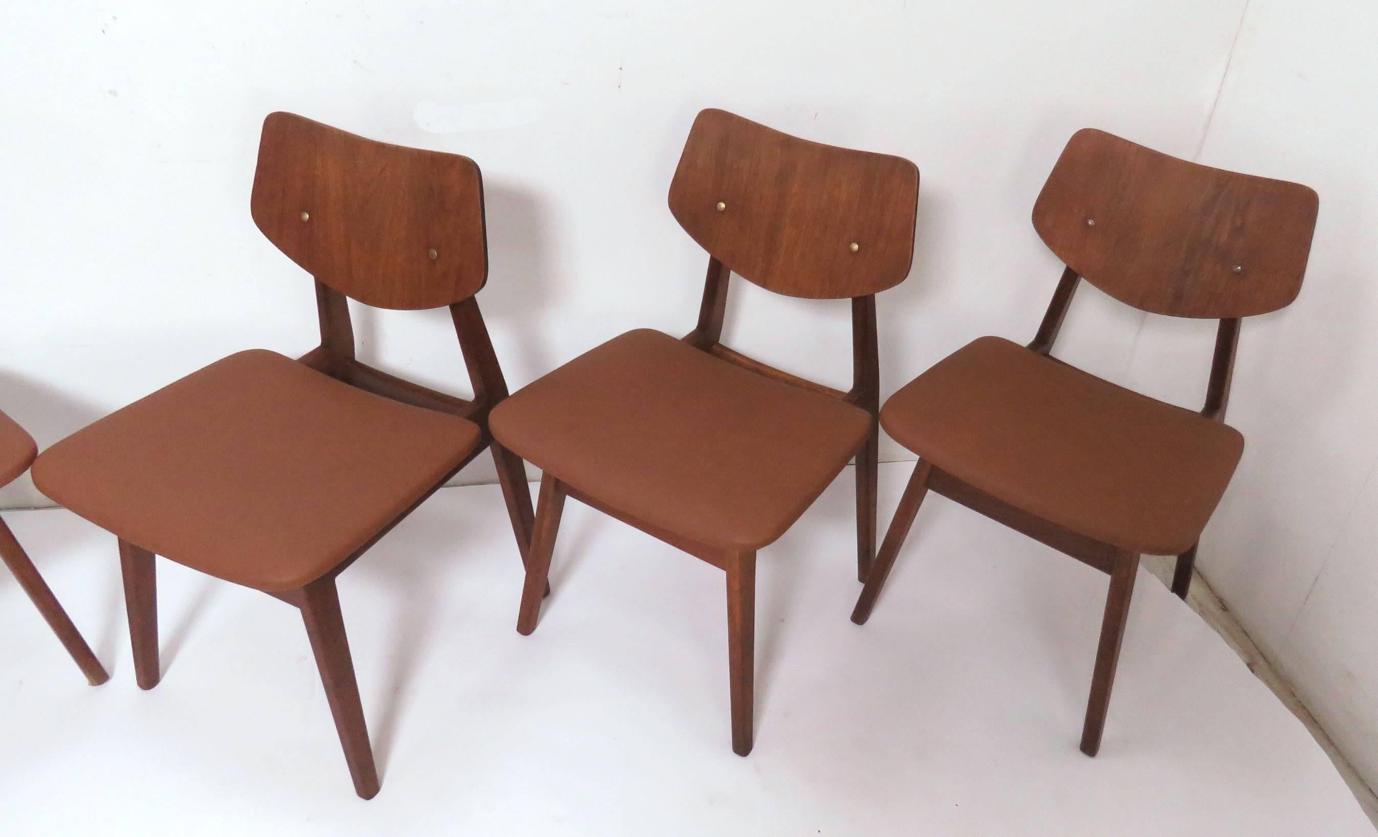 Mid-20th Century Set of Six Jens Risom Dining Chairs