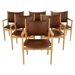 Set of six JH 513 chairs by Hans J. Wegner