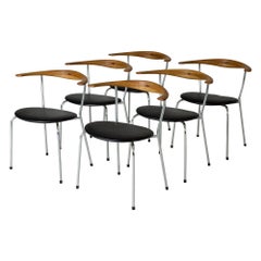 Ensemble de six chaises à manger "JH 701" de Hans J. Wegner