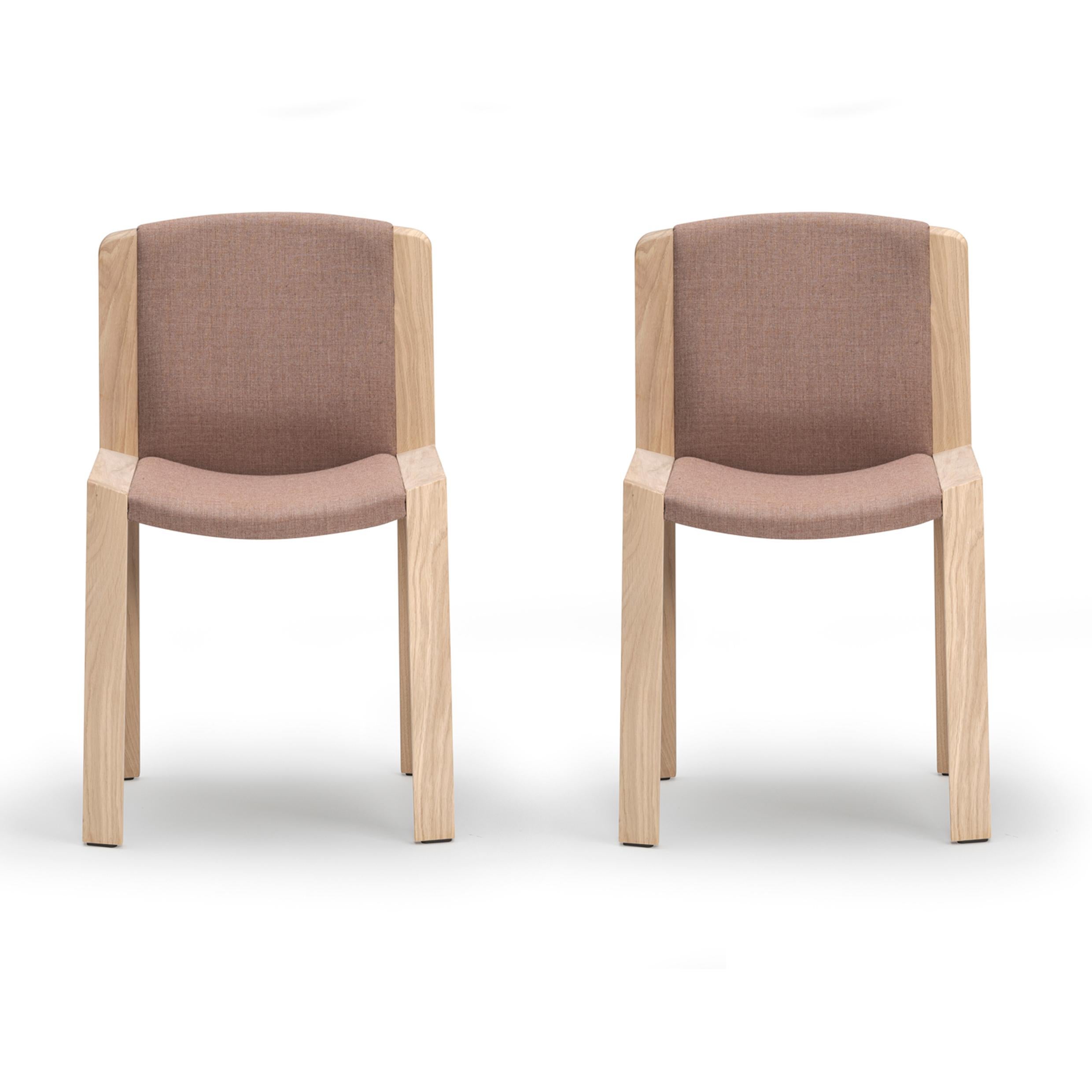 Danish Set of Six Joe Colombo 'Chair 300' Wood and Kvadrat Fabric by Karakter For Sale