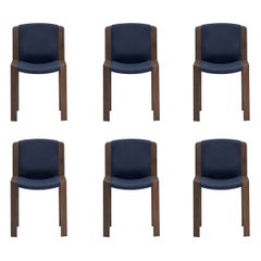 Set di sei sedie Joe Colombo 'Chair 300' in Wood e tessuto Kvadrat di Karakter