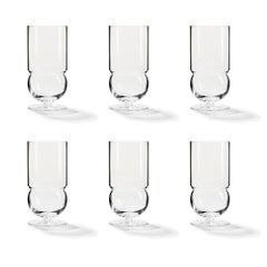 Sechs Joe Colombo „Sferico“-Glastischgeschirr von Karakter