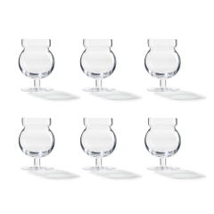 Juego de seis vajillas de cristal Joe Colombo "Sferico" de Karakter