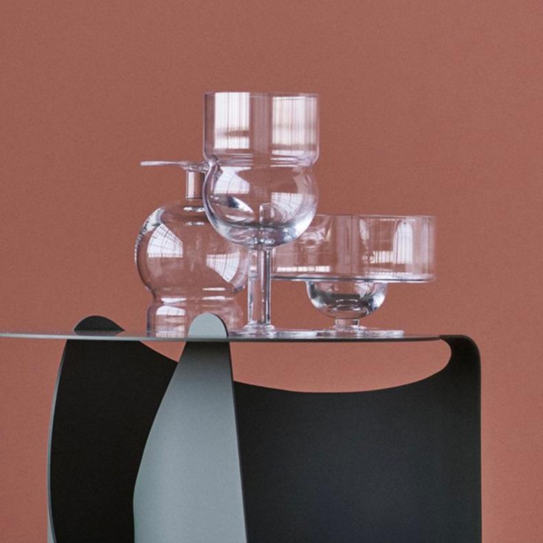 Contemporary Set of Six Joe Colombo 'Sferico' Glass Tableware by Karakter