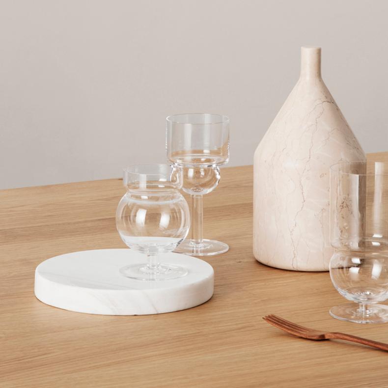 Contemporary Set of Six Joe Colombo 'Sferico' Glass Tableware by Karakter For Sale