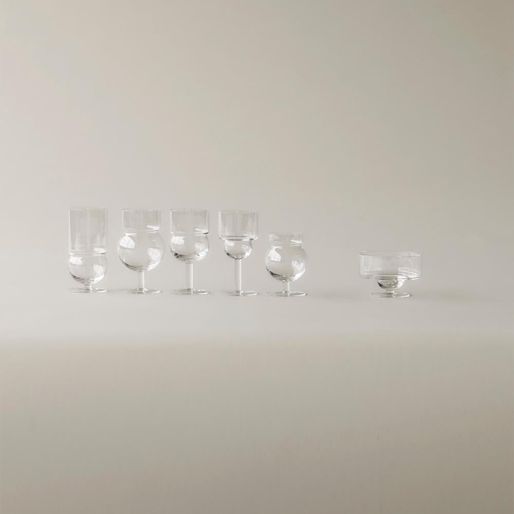 Set von sechs Joe Colombo 'Sferico'-Glastischgeschirr von Karakter im Angebot 3