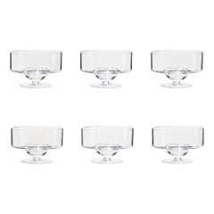 Set of Six Joe Colombo 'Sferico' Glass Tableware by Karakter
