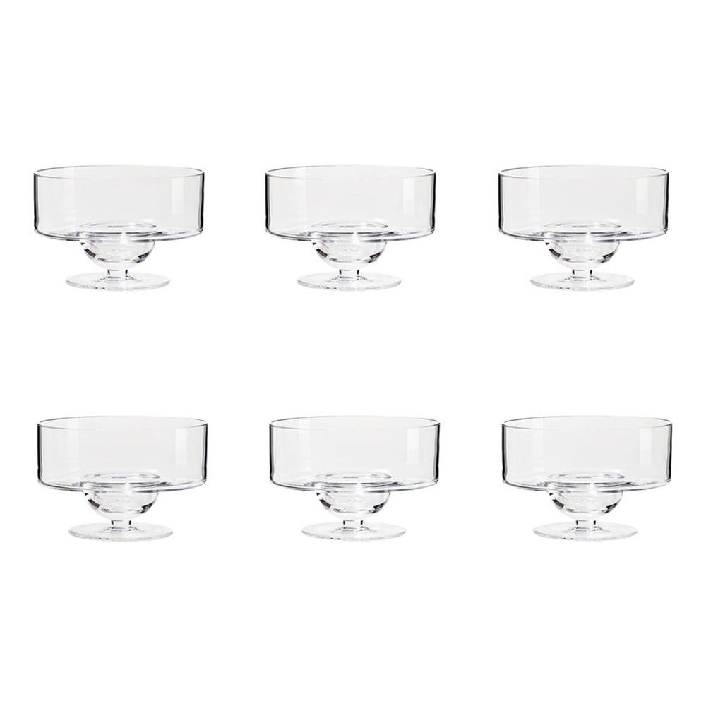 Set of Six Joe Colombo 'Sferico' Glass Tableware by Karakter