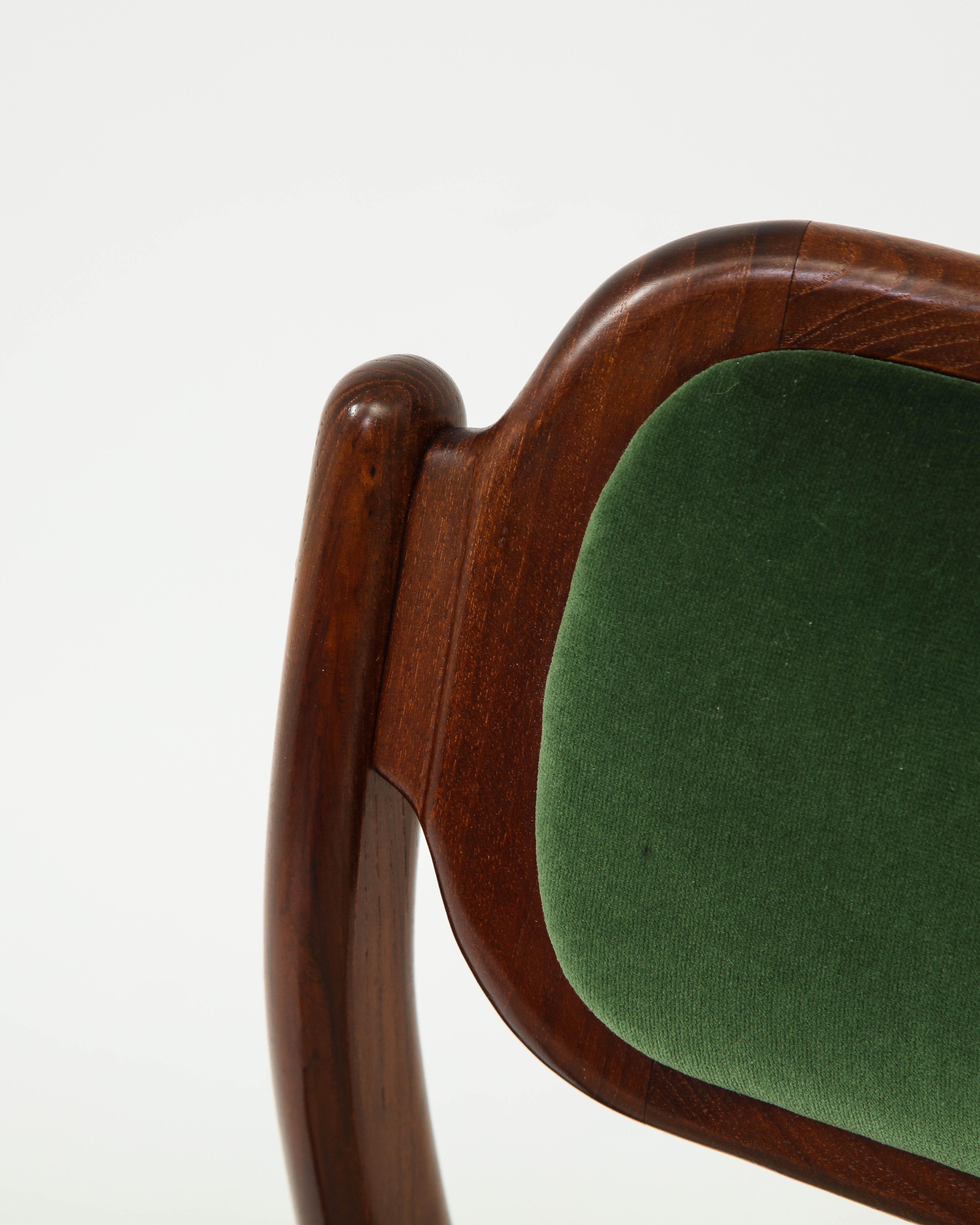 Upholstery Set of Six Johannes Andersen Attributed Dining Chairs