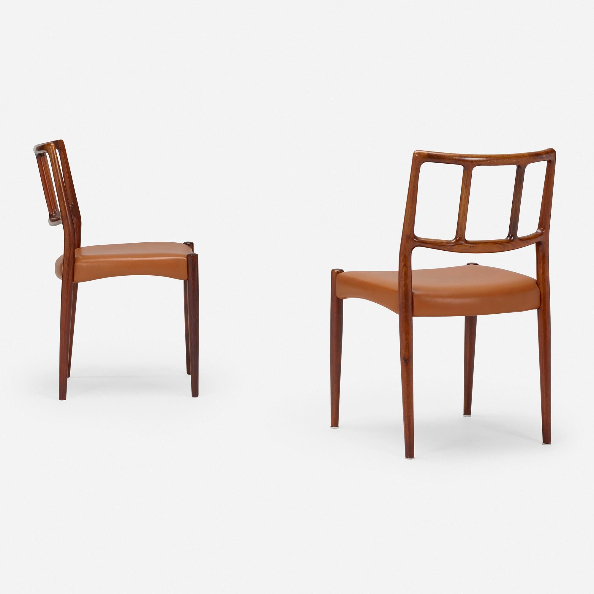 Scandinavian Modern Set of Six Johannes Andersen Dining Chairs