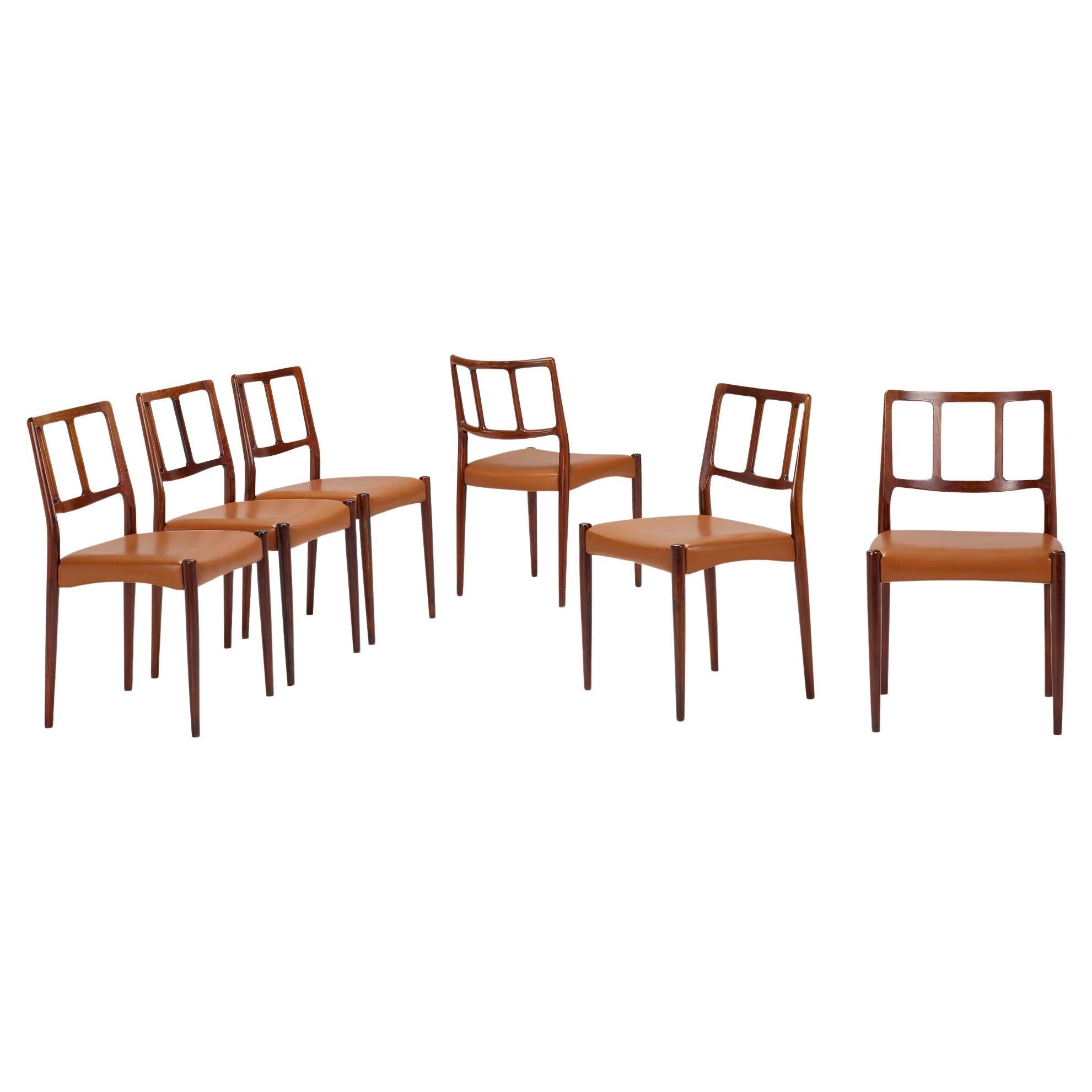 Set of Six Johannes Andersen Dining Chairs