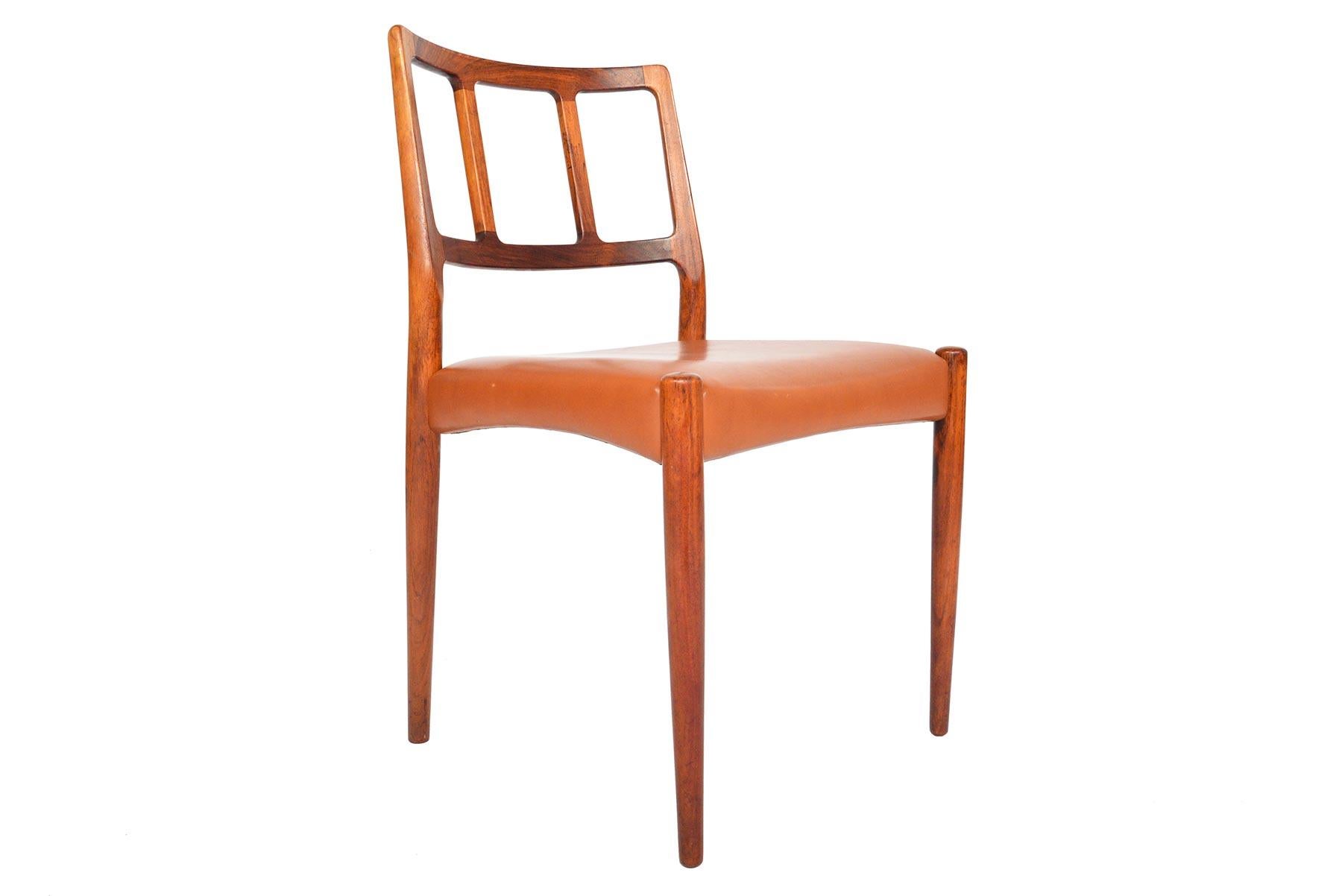 20th Century Set of Six Johannes Andersen 'Louise' Rosewood Dining Chairs