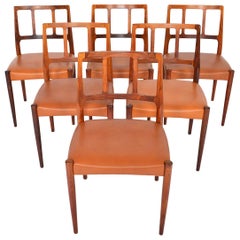 Set of Six Johannes Andersen 'Louise' Rosewood Dining Chairs