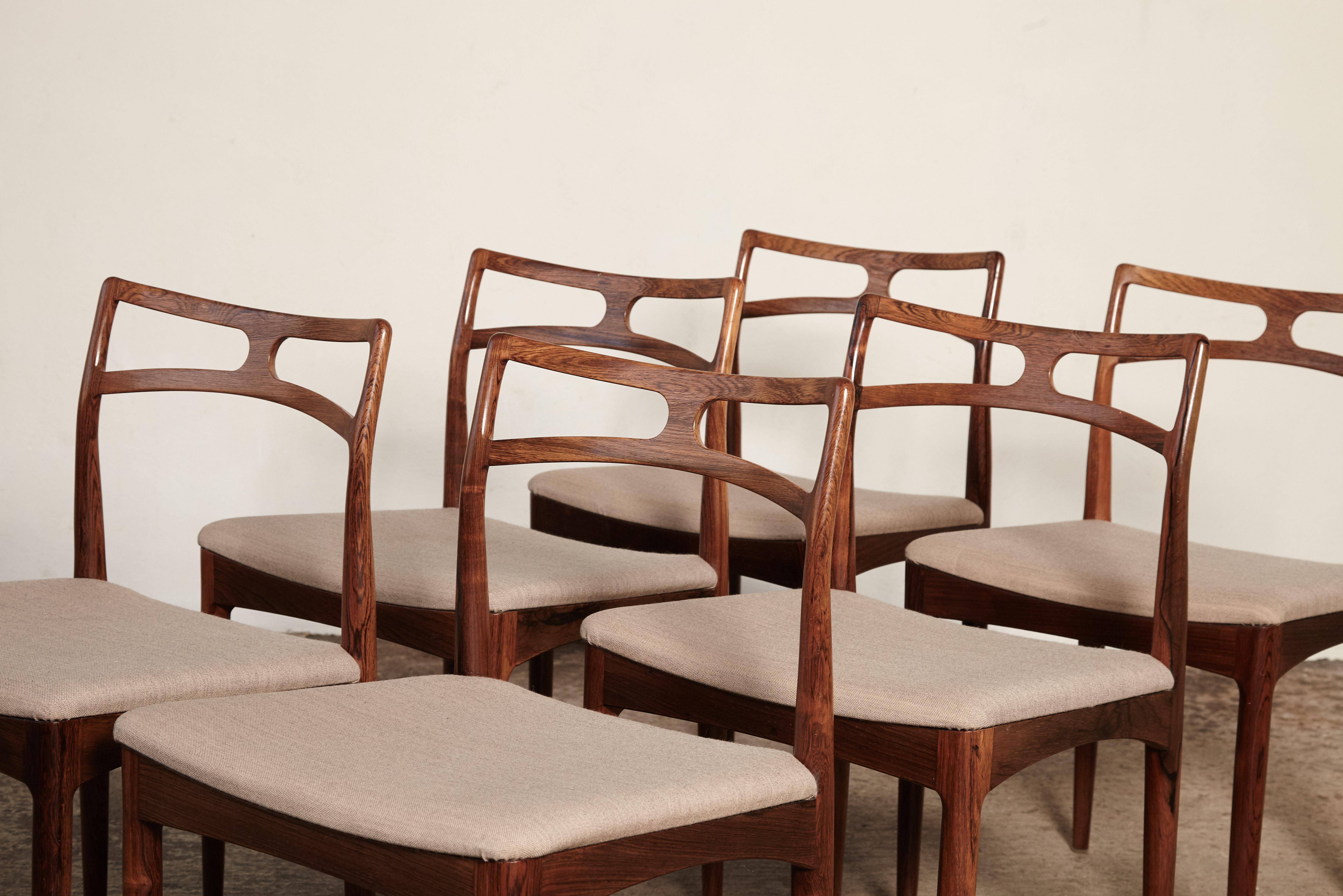 Set of Six Johannes Andersen Model #94 Rosewood Dining Chairs, Denmark, 1960s (Dänisch)