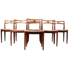 Set of Six Johannes Andersen Model #94 Rosewood Dining Chairs, Denmark, 1960s