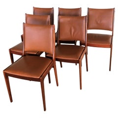 Set of Six Johannes Andersen Rosewood Dining Chairs, Custom Reupholstery