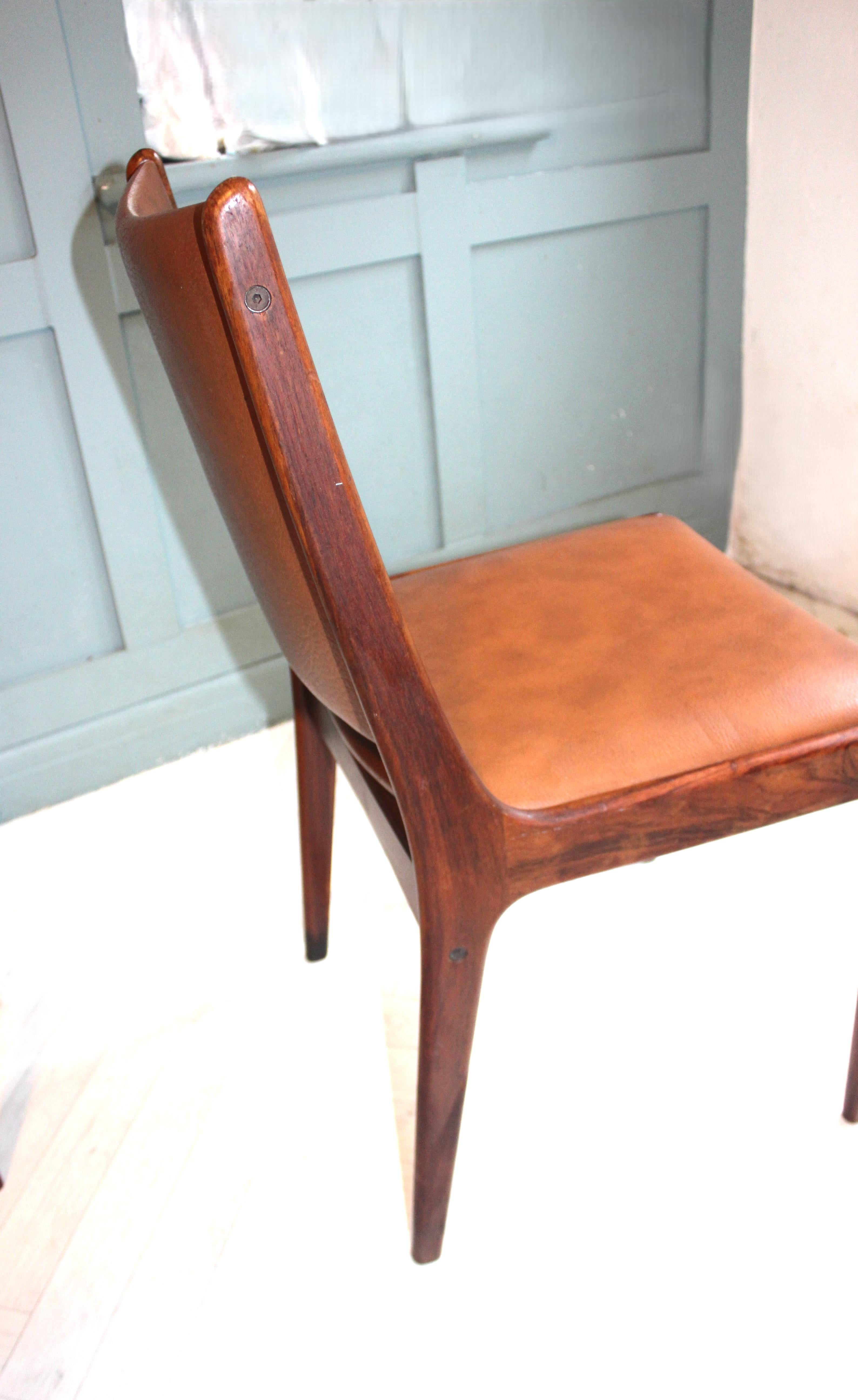 Mid-20th Century Mid-century rosewood dining chairs For Sale