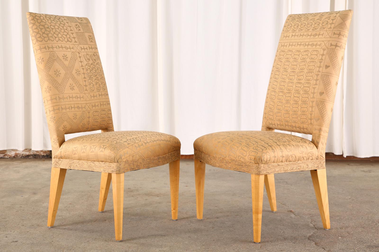 Hand-Crafted Set of Six John Hutton for Donghia Dining Chairs For Sale